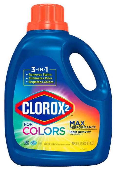 Clorox 2 For Colors Stain Remover & Color Booster Liquid Laundry Detergent, 112.75 oz