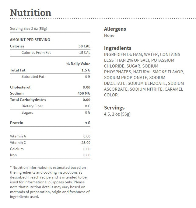 Oscar Mayer Deli Fresh Virginia Ham, 9 oz