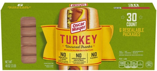 Oscar Mayer Turkey Franks Box, 48 oz