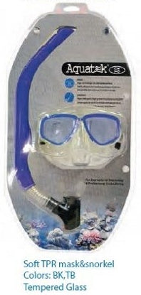 Aquatek Combo Set, Mask & Snorkel, Model# AQC-01-TB