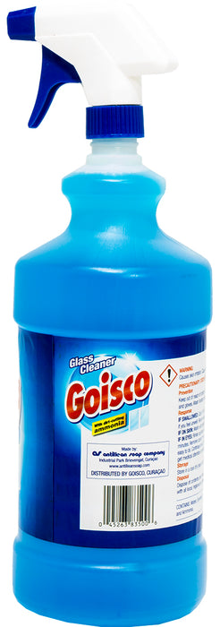 Goisco Glass Cleaner with Dirt-Cutting Ammonia, 64 oz