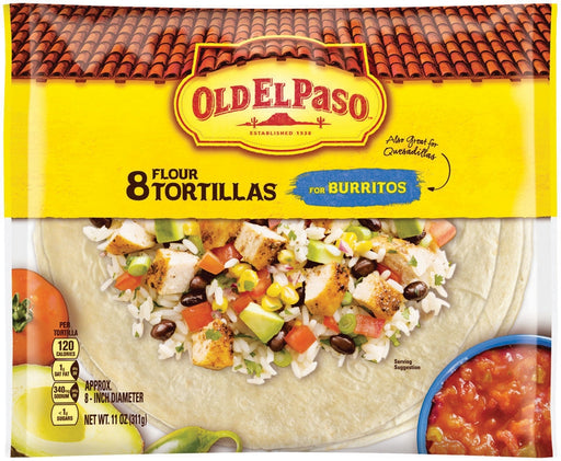 Old El Paso Flour Tortillas for Burritos, 8 ct