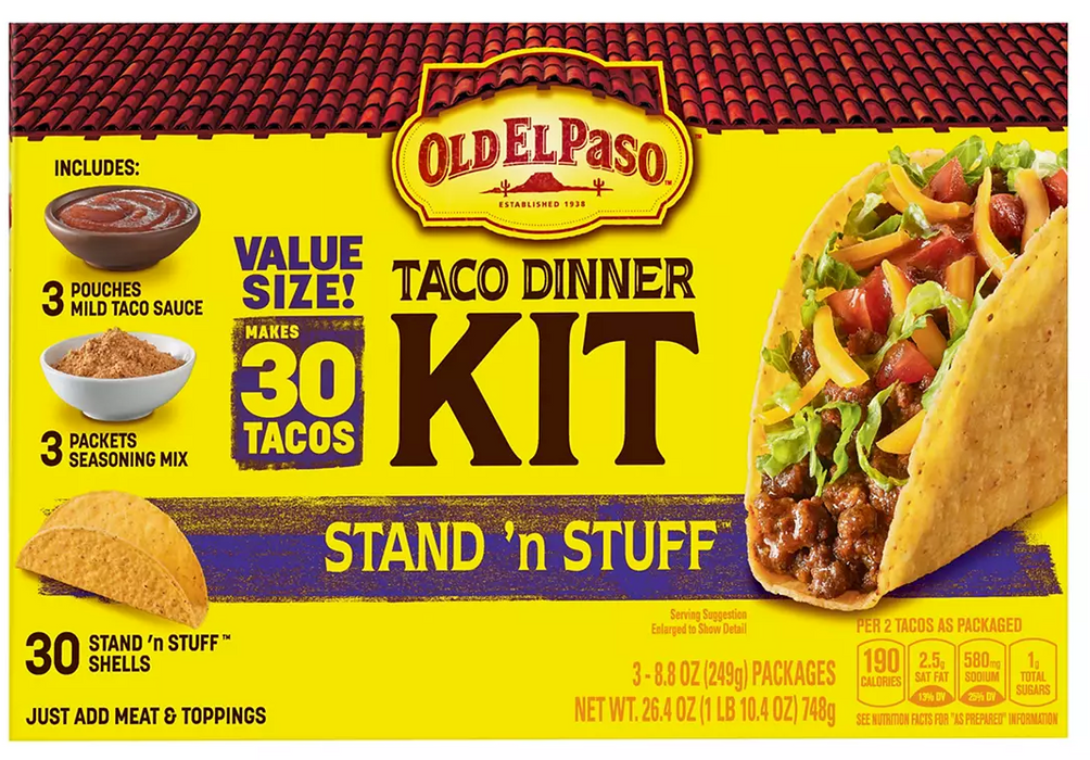 Old El Paso Stand N' Stuff Taco Dinner Kit , 3 ct