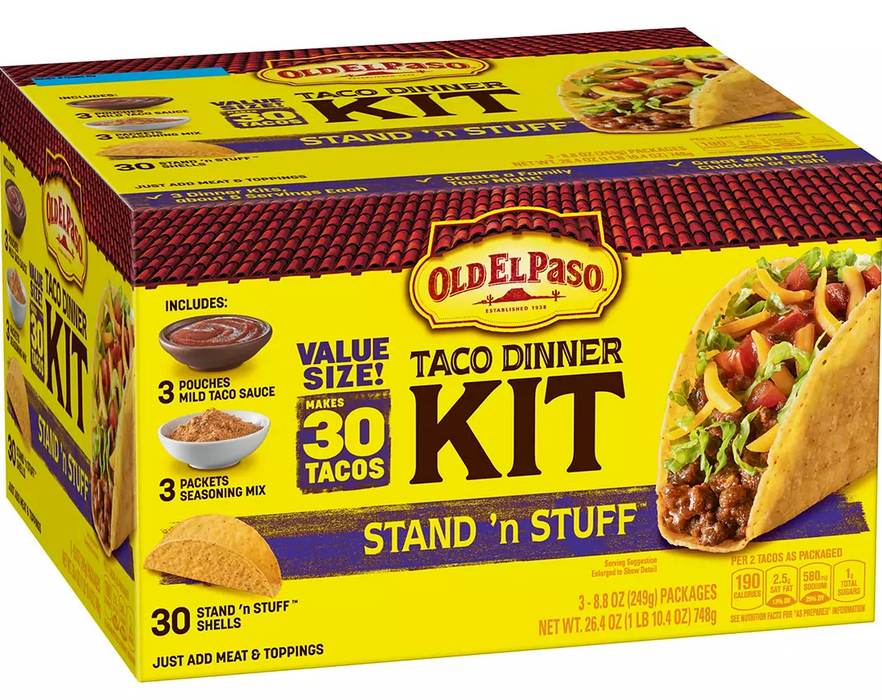 Old El Paso Stand N' Stuff Taco Dinner Kit , 3 ct