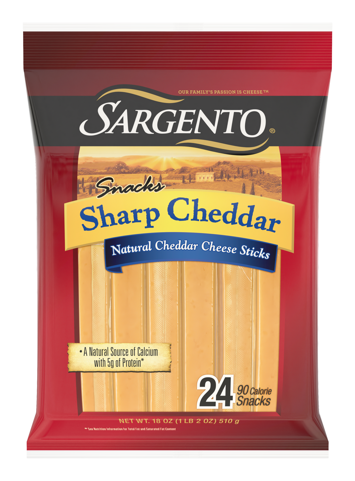 Sargento Sharp Cheddar Cheese Sticks , 24 ct —