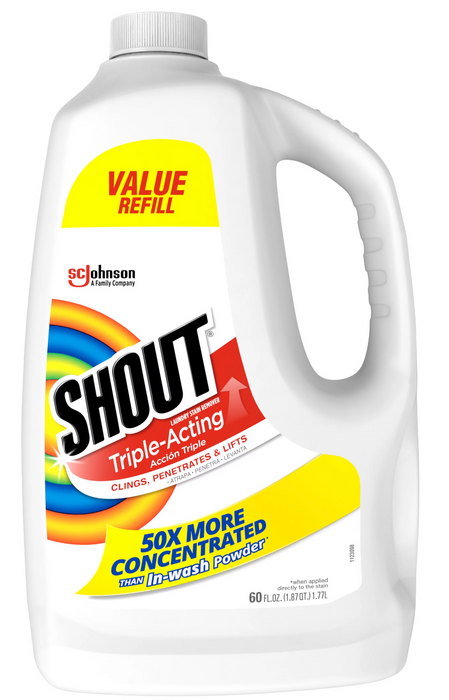 Shout Triple Action Stain Remover Refill Bottle , 60 oz