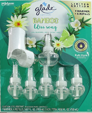 Glade Plugins Scented Oil Refills (6 ct) + Bonus Warmer, 7 pcs
