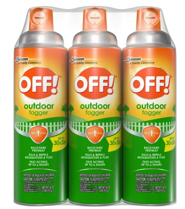 Off Yard & Deck Outdoor Fogger, 3-Pack , 3 x 16 oz