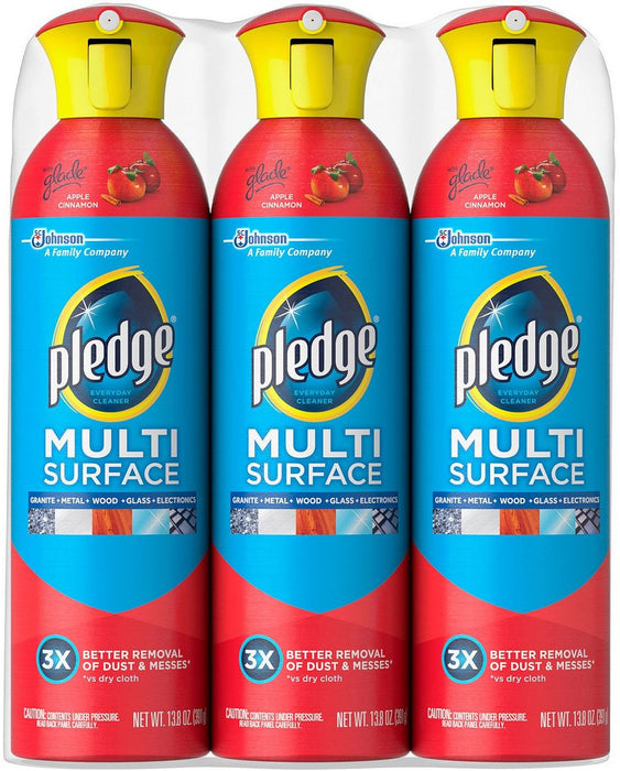Pledge Multi Surface Everyday Cleaner, 3 x 13.8 oz