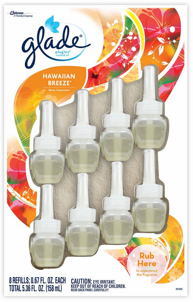 Glade PlugIn Refills, Hawaiian Breeze Fragrance, 8 refills