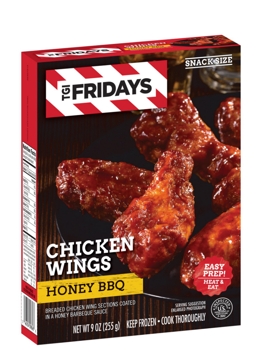 TGI Fridays Frozen Honey BBQ Chicken Wings Box , 9 oz —