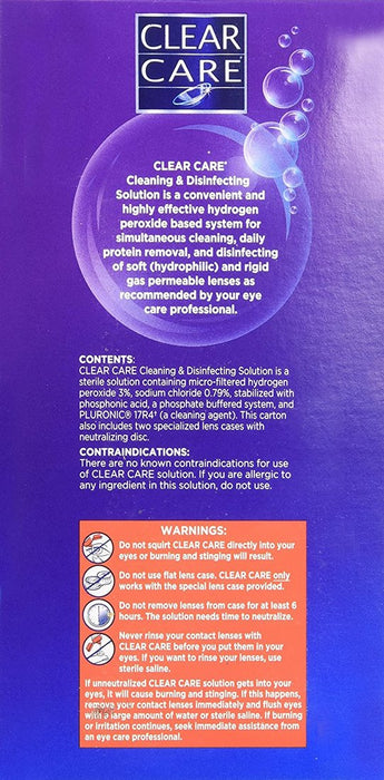 Clear Care Cleaning & Disinfecting Solution 2-Pack, 2 x 16 oz