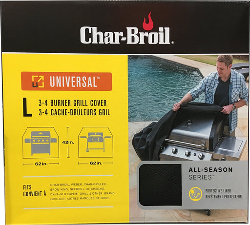 Char-Broil All-Season Universal 3-4 Burner Grill Cover, 1 ct