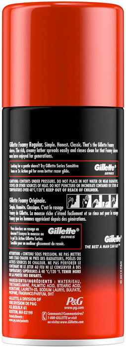 Gillette Foamy Regular Originale Shave Foam, 11 oz