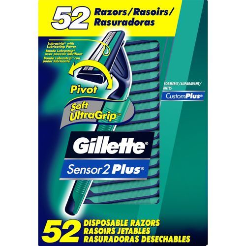 Gillette Sensor 2 Custom Plus Disposable Razors, 52 ct — Goisco.com