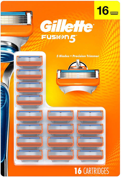 Gillette Fusion5 Men's Razor Blades Cartridge Refills , 16 ct