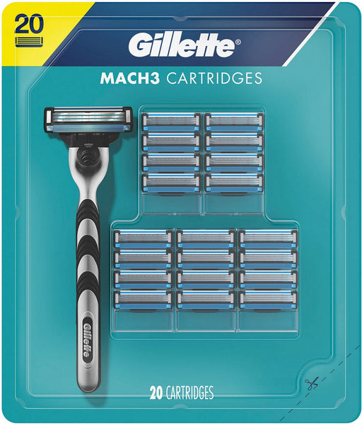 Gillette Mach3 Men's Razor Blade Refills, 20 ct