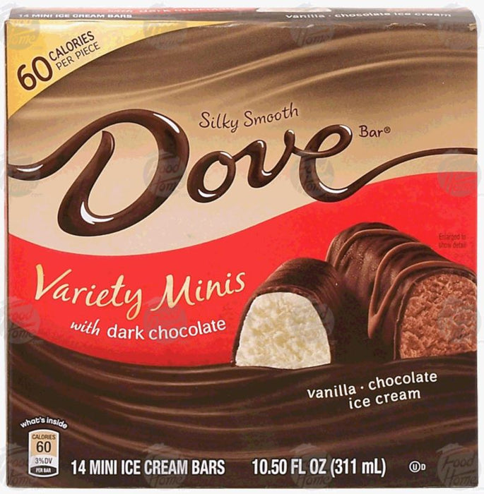 Dove Minis With Dark Chocolate Ice Cream, Variety Pack , 10.5 oz