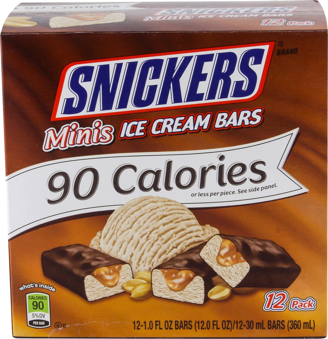 Snickers Minis Ice Cream Bars, 12 ct