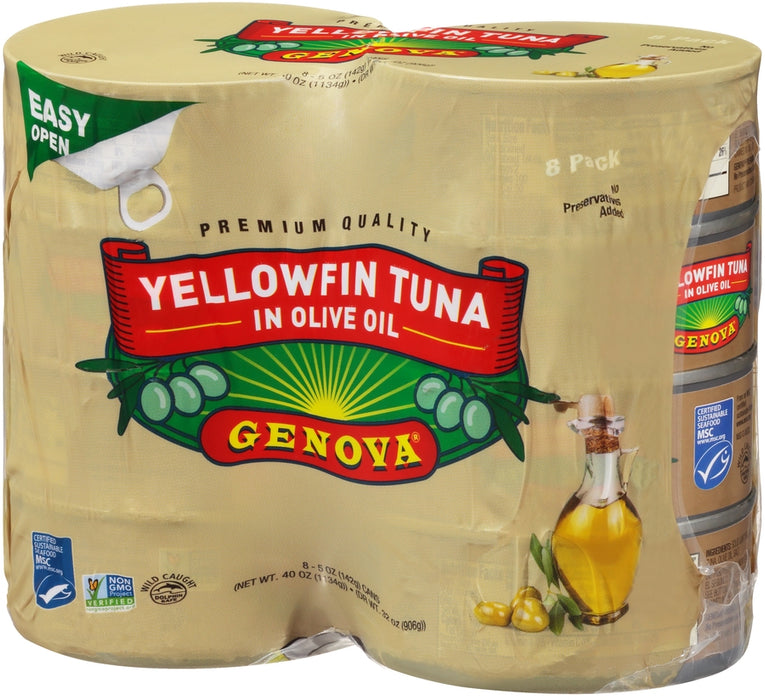 Genova Yellowfin Tuna in Olive Oil Value Pack, 8 x 5 oz
