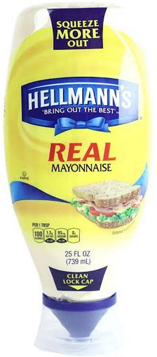 Hellmann's Real Mayonnaise Squeeze Bottle, 25 oz