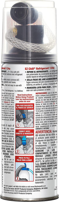 EZ Chill Car Air Conditioner Refrigerant Stop Leak Kit, 13 oz