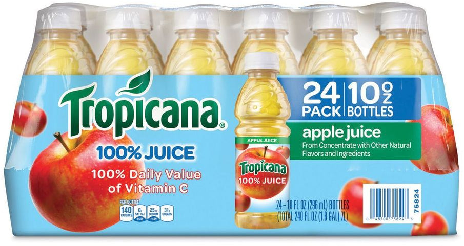 Tropicana 100% Apple Juice, 24 x 10 oz