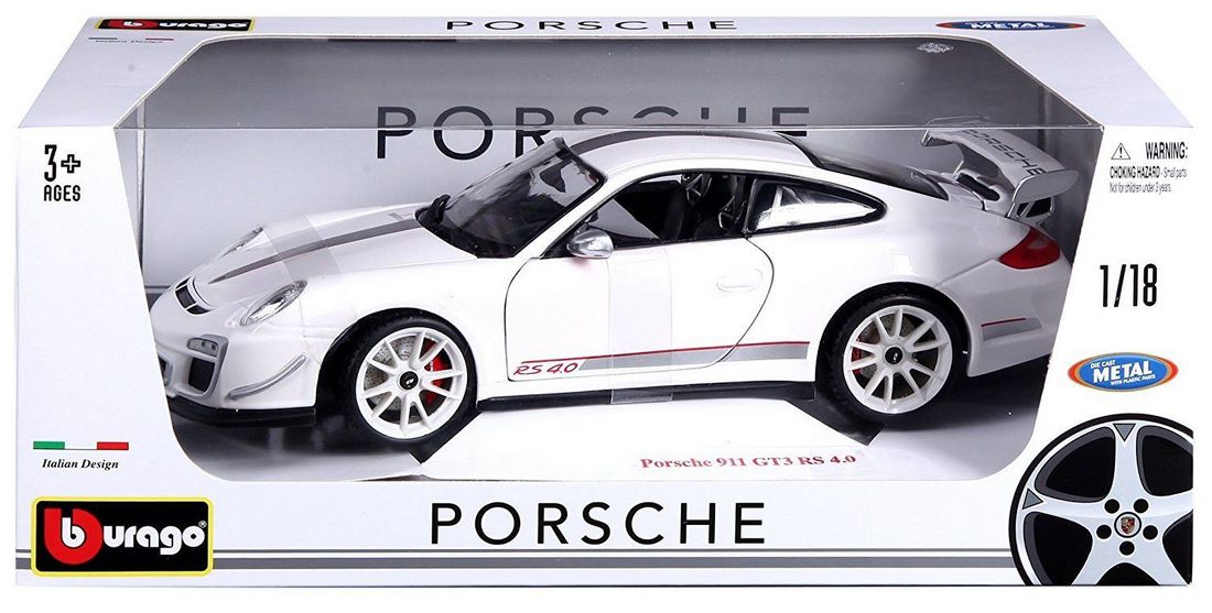 Burago Porsche 911 Model Car, 1:18 Scale