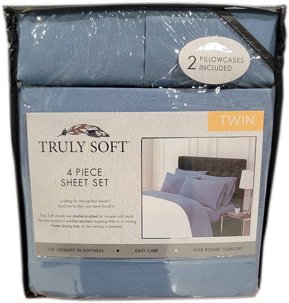 Truly Soft 6 Piece Sheet Set, Blue, TWIN