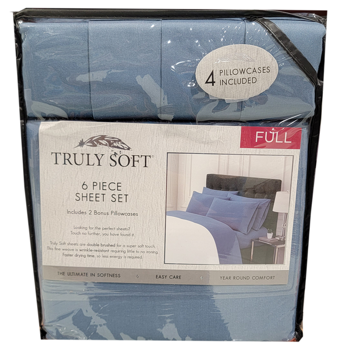 Truly Soft 6 Piece Sheet Set, Blue, FULL