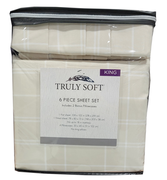 Truly Soft 6 Piece Sheet Set, Crème, KING