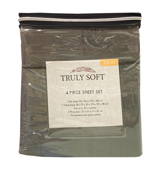 Truly Soft 6 Piece Sheet Set, Grey, TWIN