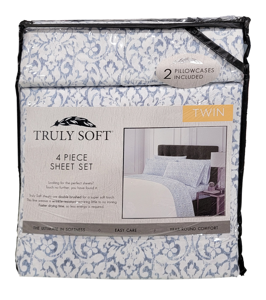 Truly Soft 6 Piece Sheet Set, Print, TWIN —