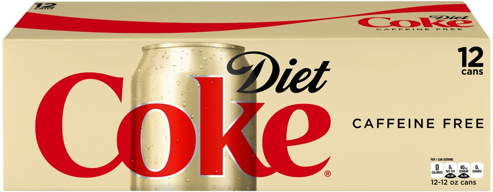 Diet Coke Caffeine Free Cans, Value Pack, 12 x 12 oz