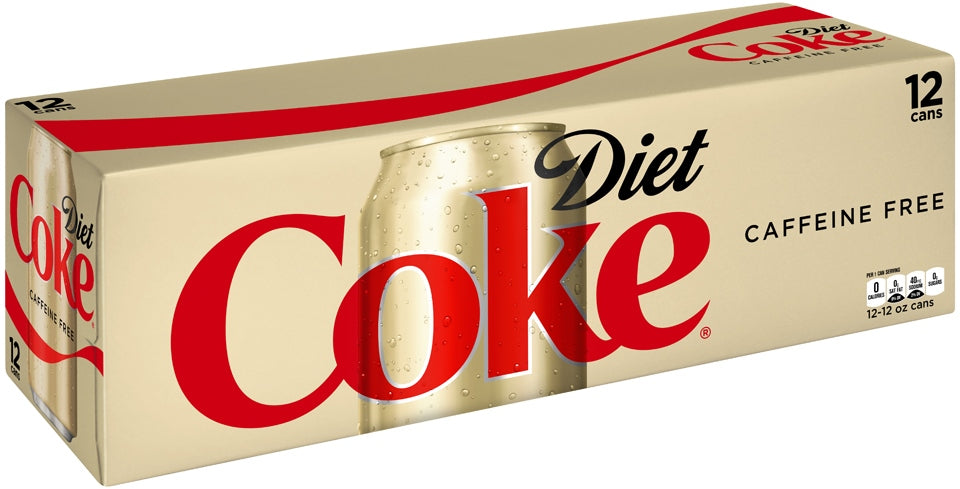 Diet Coke Caffeine Free Cans, Value Pack, 12 x 12 oz