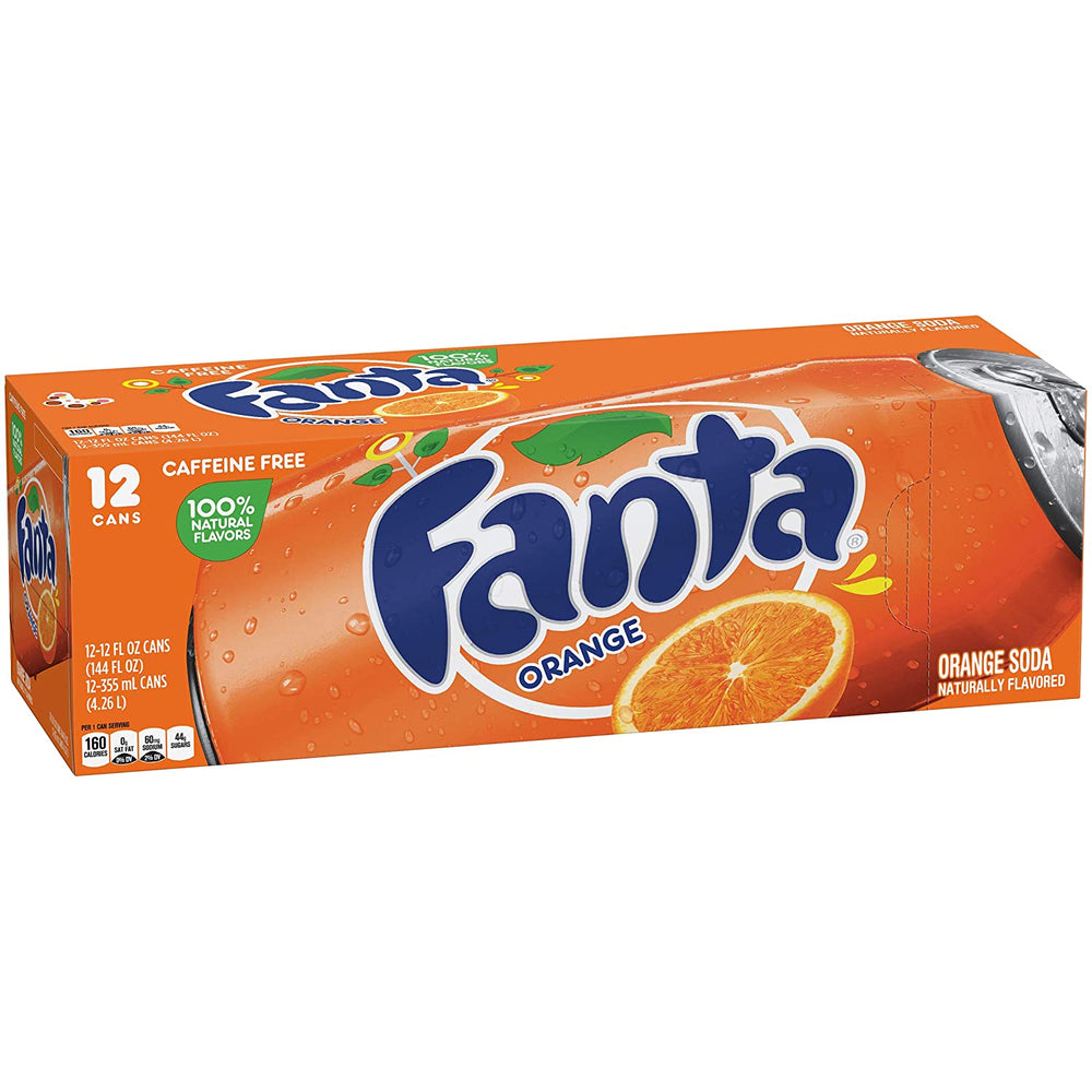 Fanta Orange Soda Cans, 12-Pack , 12 x 12 oz