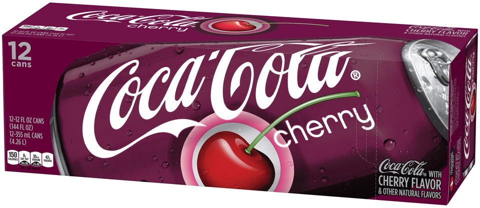 Coca-Cola Cherry Cans, Value Pack, 12 x 12 oz