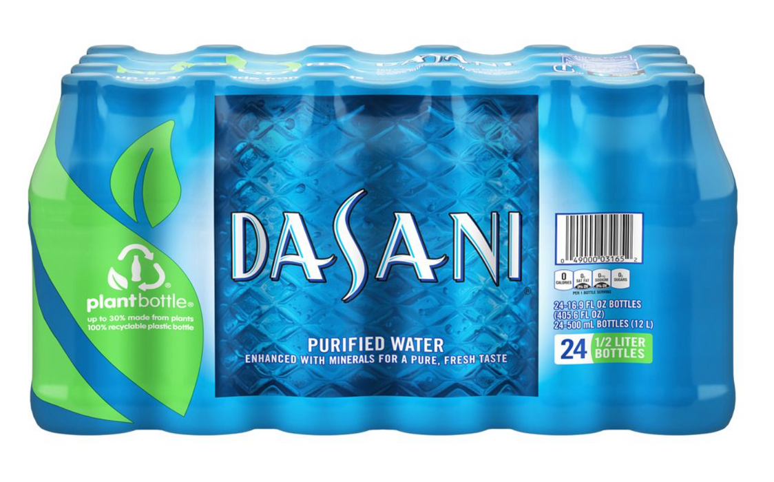 Dasani Purified Water, 24 X 500 ML