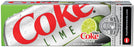Diet Coke Lime Cans, Value Pack, 12 x 12 oz