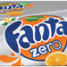 Fanta Zero Orange Flavored Soda Cans, Caffeine Free, Zero Calories, Value Pack, 12 x 12 oz