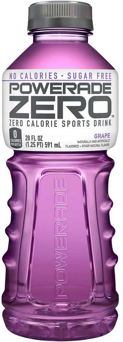 Powerade Zero Calorie Sports Drink, Grape, 20 oz