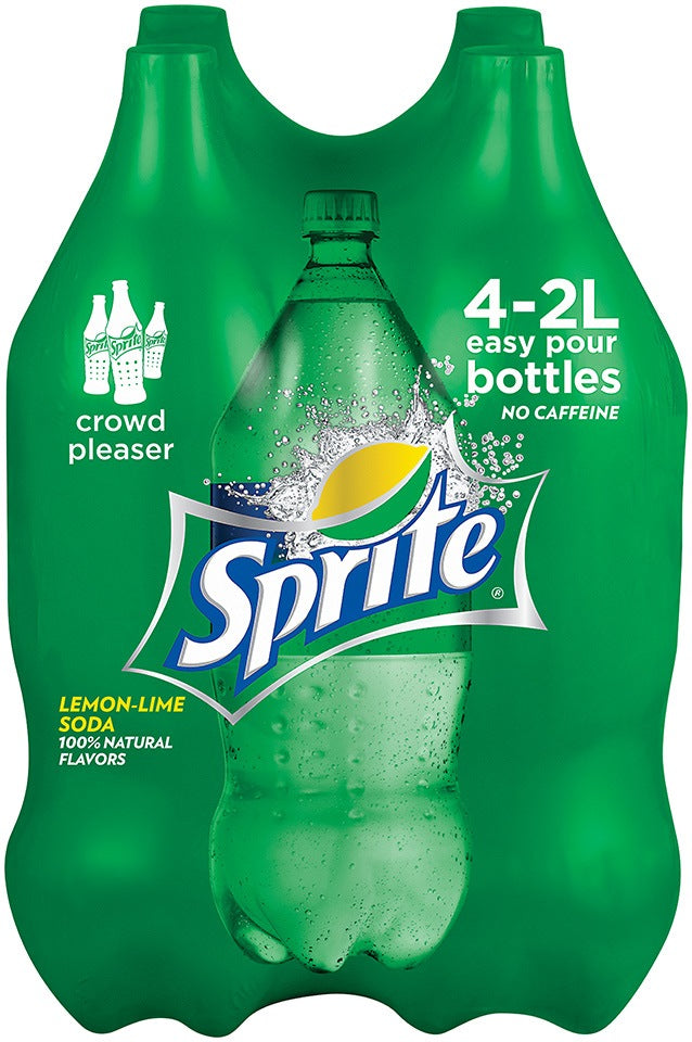 Sprite Lemon-Lime Soda Bottles, 4 x 2 L