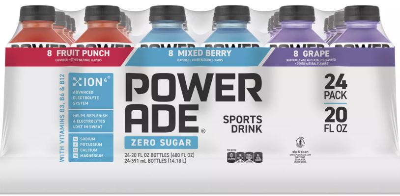 Powerade Zero Calorie Sports Drink, Variety Pack , 24 x 20 oz — Goisco.com
