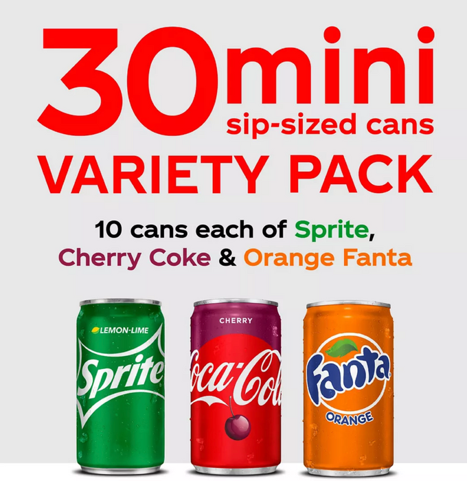 coca cola mini cans variety pack