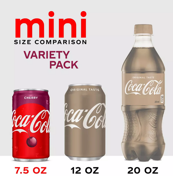 Coca-Cola Mini Cans, Variety Pack , 30 x 7.5 oz