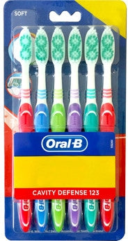 Oral B Cavity Defense Toothbrush Value Pack, 6 ct