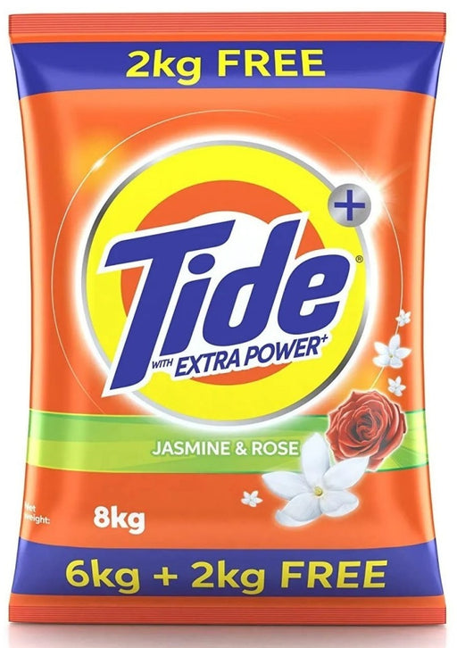 Tide Powder Laundry Detergent, Jasmine & Rose, 8 kg