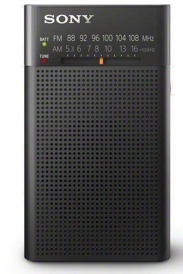 Sony Personal and Portable AM/FM Radio (Black), Model #ICF-P26