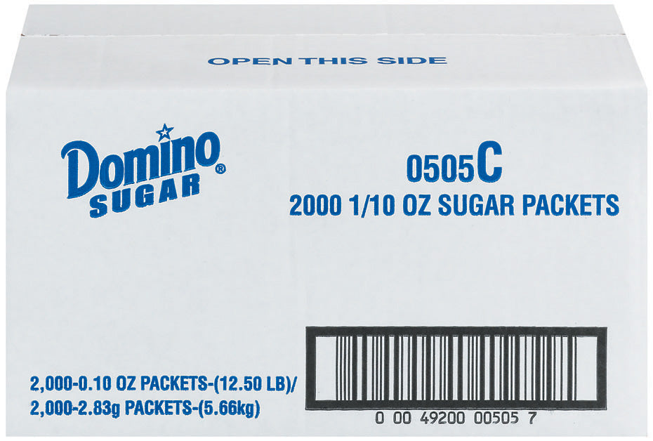 Domino Sugar Packets, 2000 x 0.10 oz