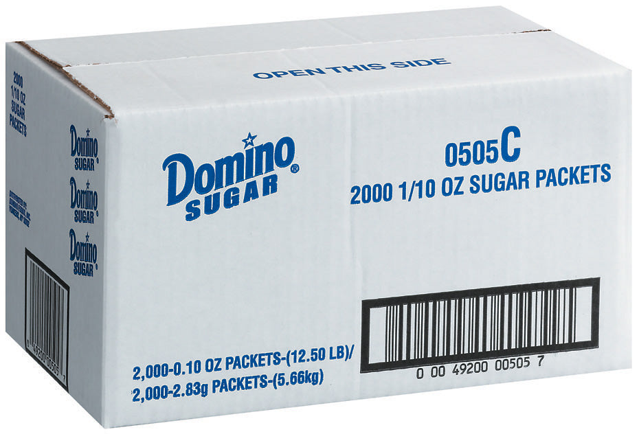 Domino Sugar Packets, 2000 x 0.10 oz